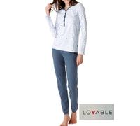 PIGIAMA DONNA "LOVABLE" Homewear- Serafino Lungo LEGGERO PURO COTONE SCONTO 40%