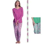 Pigiama donna lungo in jersey di cotone Intimami ID1351