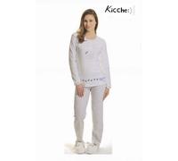 Pigiama Donna Lungo Invernale in Caldo Cotone 2 bottoni. KICCHE YOUNG - 3630