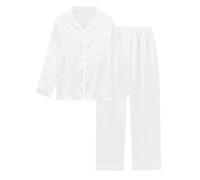 Pigiama Donna Lungo, Pigiama Donna Bottoni Davanti Maniche Lunghe Set con Bottoni Morbido Sleepwear Top E Pantaloni Pigiama a Tasche Laterali Pigiama Donna Cotone Leggero per La Notte