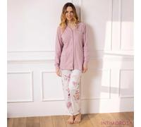 Pigiama donna maglia aperta caldo cotone Irge IRI2460