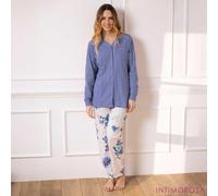 Pigiama donna maglia aperta caldo cotone Irge IRI2460