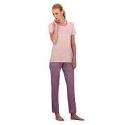 Pigiama donna Manica corta Pantalone lungo senza polsini Serafino 5 bottoni