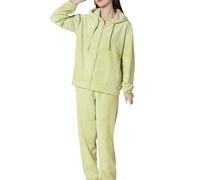 Pigiama Donna Manica Corta Pigiami Estivi Donna da in Flanella Autunno E Inverno in Pile di Corallo Spesso Taglie Forti Set da Casa Due Pigiami Invernali Pigiama Autunnale Gn1 M