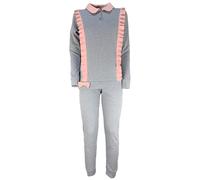 Pigiama donna ragazza lungo in caldo cotone Character in taglie da S a L 1239