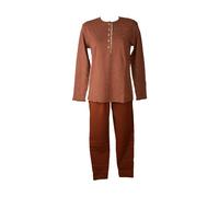 Pigiama donna RAGNO caldo cotone interlock invernale collo serafino manica lung