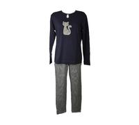 Pigiama donna RAGNO collo serafino caldo cotone invernale pantalone con polsino