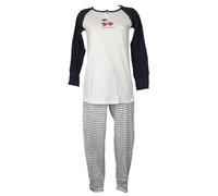 SG Pigiama donna RAGNO cotone estivo manica lunga collo serafino pantalone lungo