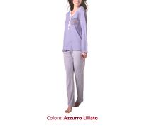 PIGIAMA Donna serafino "LOVABLE"-CALDO COTONE INTERLOCK-Felpato-SCONTO 20%