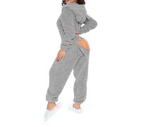 Pigiama Donna Sexy Hot per Sesso Aperto Cotone Intimissimi Invernale Pigiama Intero Caldo Lungo Lovable Pile Elegante Morbido Manica Lunga Abbigliamento da Notte Lingerie Curvy Donna Felpato