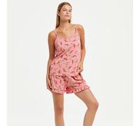 Pigiama donna tropicale corto canotta bretelline Pompea Panarea