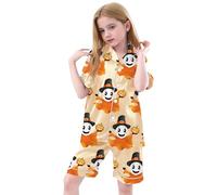 Pigiama Due Pezzi per Bambini di Halloween,Halloween Famiglia Set Abiti Casual Adolescenti Semplice e Morbido Costumi Carnevale Feste Abbigliamento Comodi la casa, Relax Quotidiano