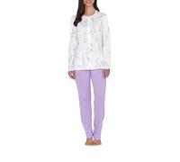 Linclalor - Pigiama Estivo da Donna in Jersey, Completamente Aperto con Pantalone Lungo. Disponibile in Due Varianti e Fino alla Taglia 60-2105083 - Colore Rosa/Confetto, Taglia 46