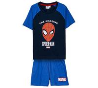 Pigiama Estivo di Spiderman per Bambini - Rosso e Grigio - 6 Anni - Pigiama Corto Elaborato in Cotone 100% - Stampa con Frase - Prodotto Originale Ideato in Spagna