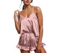 Pigiama Estivo Donna Completo Maglia Pantalone Comodo Leggero Cotone/Satin/Seta Pezzi Multi-pièces Sets per Petite Ragazza Pigiameria Loungewear con Pantaloni