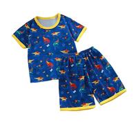 Pigiama Estivo Morbido per Bambini Bambina Ragazzo Notte Camicia Maniche Corte Pantaloncini Pezzi Giochi Cucito Bambine Vestito Carnevale Mesi