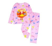 Pigiama Estivo per Ragazzi E Ragazze Set in Cotone Carino Pjs Confezione da 2 Pezzi Raso con Bottoni Jersey Lounge Loungewear Homewear Abbigliamento Bambini Costume