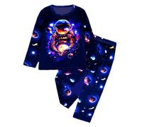 Pigiama Estivo per Ragazzi E Ragazze Set in Cotone Carino Pjs Confezione da 2 Pezzi Raso con Bottoni Jersey Lounge Loungewear Homewear Abbigliamento Bambini Costume
