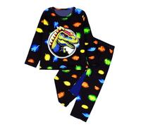 Pigiama Estivo per Ragazzi E Ragazze Set in Cotone Carino Pjs Confezione da 2 Pezzi Raso con Bottoni Jersey Lounge Loungewear Homewear Abbigliamento Bambini Costume