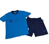 Pigiama Estivo Ssc Napoli Mezza Manica Bambino 100% Cotone Taglia 8/9 Anni