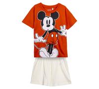 PIGIAMA ESTIVO TOPOLINO DISNEY T-SHIRT SHORT 100% COTONE PER BAMBINI- 1329ROSSO