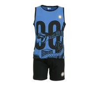 Pigiama FC Inter royal da ragazzo in cotone smanicato più pantaloncino