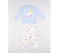 Pigiama felpato bimba azzurro good night