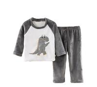Pigiama Fuzzy per Bambini Set Primavera e Autunno Manica Lunga in Pile Addensato Abbigliamento per la casa per Ragazzi e Ragazze Grandi Bambini Caldi Pantaloni Strappati Ragazza 12 Anni