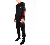 Pigiama in cotone interlock compatibile con Milan nero