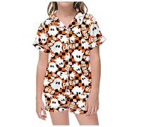 Pigiama in Seta per Bambini Bambina Ragazzo Raso Biancheria da Notte Set Top Pantaloni Manica Lunga Button Down Abbigliamento casa con Bottoni