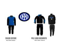 PIGIAMA INTER INVERNALE UOMO RAGAZZO BIMBO PILE CALDO COTONE PRODOTTO UFFICIALE
