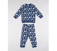 Pigiama interlock lungo due pezzi bimbo blu "dino"