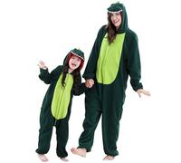 Pigiama intero a forma di animale, per donne e bambini, soffice tuta con cappuccio, costume invernale caldo per cosplay, perfetto per Halloween e Natale