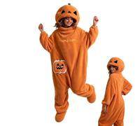 Pigiama intero con cappuccio a forma di zucca, per Halloween, cosplay, con | Pigiama caldo da donna, per casa, dormitorio, teatro, spettacoli a tema, eventi in maschera, scuola, concerti, carnevale