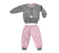Pigiama invernale caldo cotone neonato bambina stampato Felpa spalla aperta 3805