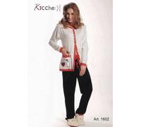 Pigiama invernale Donna in Caldo Cotone Lungo abbottonato KICCHE YOUNG - 1602