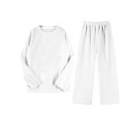 Pigiama Invernale Donna in Flanella, Set Due Pezzi a Maniche Lunghe con Pantaloni, Caldo e Accogliente per il Sonno e le Serate in Casa