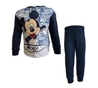 Pigiama Lungo Bimbo in Cotone Mickey Topolino Disney Art. 7802 (Blu, 6 Anni)