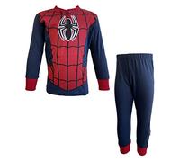 Pigiama Lungo Bimbo in Cotone Spiderman Marvel Art. 7858 (Navy, 7 Anni)