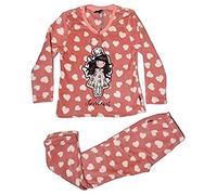 Pigiama Lungo compatibile con Santoro Gorjuss Loveheart rosa tessuto ciniglia Bambina ragazza donna ANNI 4 6 8 10AGLIA XS S L M XL + omaggio portachiave paillettes (8 ANNI: altezza bimba/o 117-128 cm)