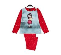Pigiama Lungo Compatibile con Santoro Gorjuss Stars Christmas Stella di Natale Prodotto Ufficiale ed Originale Scatola Ragazza Donna Taglia S M L XL XXL + Omaggio Portachiavi Paillettes (L)