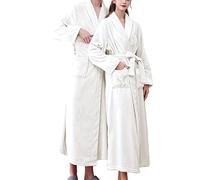 Pigiama lungo da donna, set per autunno e inverno, maglia a nido d'ape, morbido, pigiameria, tuta lunga in flanella, pigiama da donna in cotone in flanella, comodi pigiami da donna, beige., XL