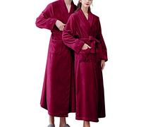 Pigiama lungo da donna, set per autunno e inverno, maglia a nido d'ape, morbido, pigiameria, tuta lunga in flanella, pigiama da donna in cotone in flanella, comodi pigiami da donna, g, L