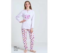 Pigiama lungo da ragazza in caldo cotone Gary V40004