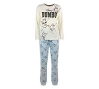 Pigiama Lungo Donna Disney Dumbo Maglia Pantalone Ragazza in Cotone 4732