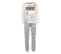 Pigiama lungo donna Disney Dumbo maglia pantalone ragazza in cotone 4732