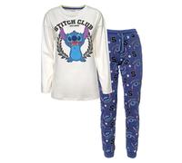 Pigiama lungo donna Disney Lilo e Stitch maglia e pantalone in cotone 6258