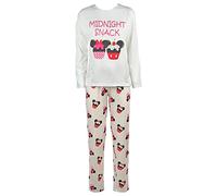 Pigiama Lungo Donna Disney Minnie Mouse Maglia Pantalone Ragazza in Cotone 4733