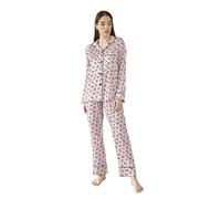 Pigiama lungo donna in raso Maestri Cotonieri primaverile pantalone giacca 4150