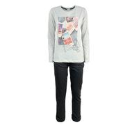 Pigiama lungo donna primaverile Jadea pantalone maglia maniche lunghe 4179